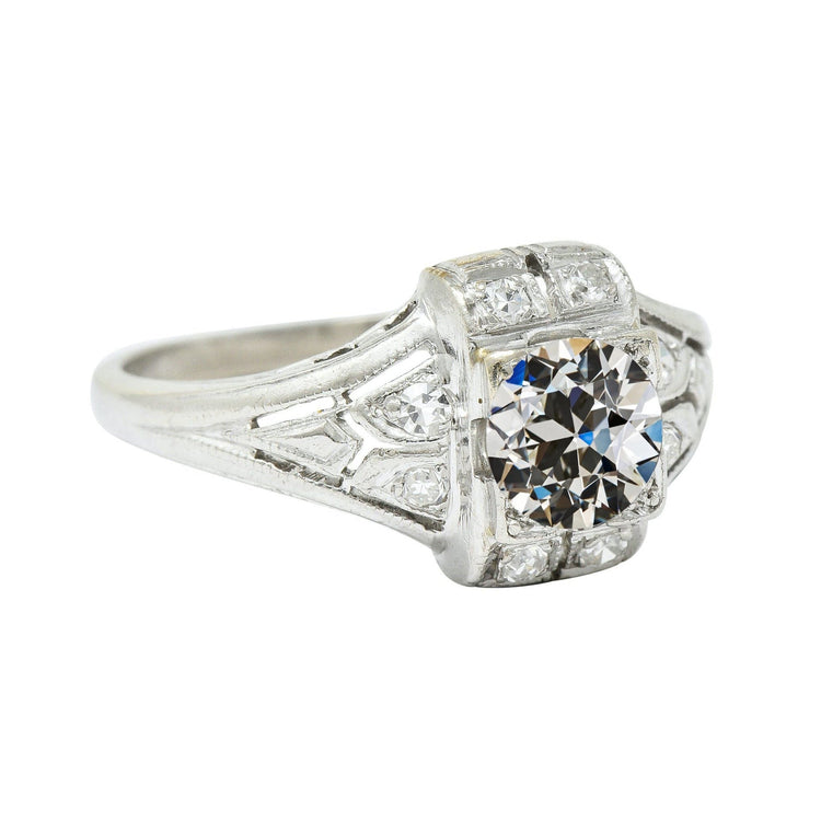 Bague Femme Ronde Vieux mineur Réel Diamant Millgrain Tige 2.50 Carats