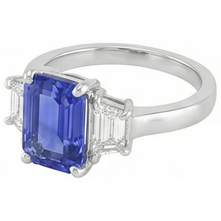 naturel diamant 2.50carats bague vue de profil