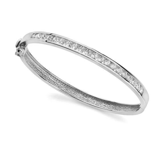 Bague Femme en Réel Diamant Rond de 5 Carats Avec Sertissage De Chaîne En Or Blanc
