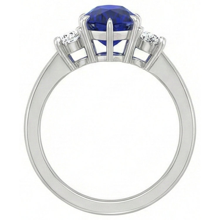 naturel pear diamant 4carats bague détail rapproché