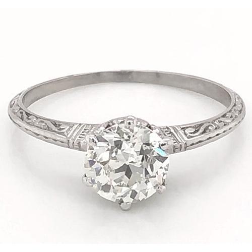 Bague Filigrane Solitaire Réel Diamant 1 Carat Femme Bijoux