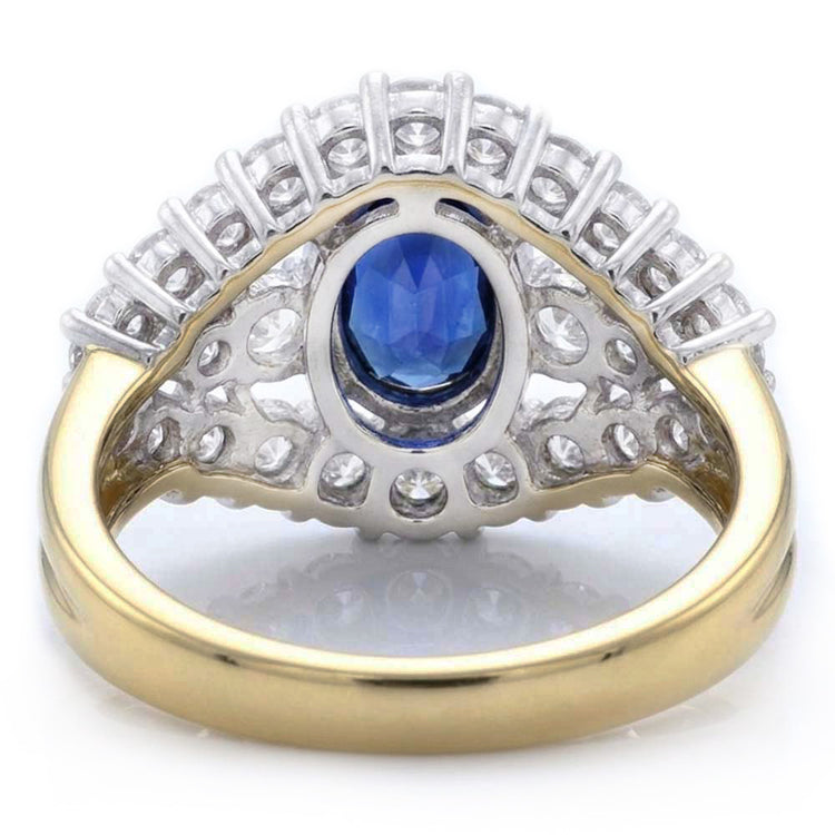 Bague Garde Saphir Avec Diamants