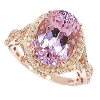 Bague Gemme Kunzite Or Fantaisie