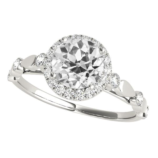 Bague Halo Anniversaire Ronde Vieux Mineur Véritable Diamants Bijoux 4.25 Carats