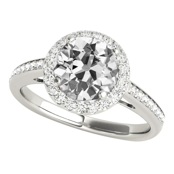 naturel round diamant 3carats bague vue de face