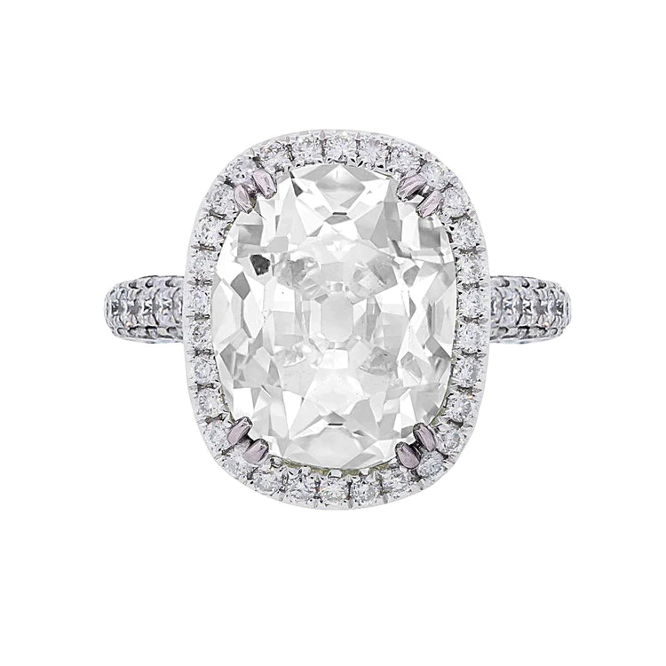 Bague Halo De Naturel Diamants Moderne 100K