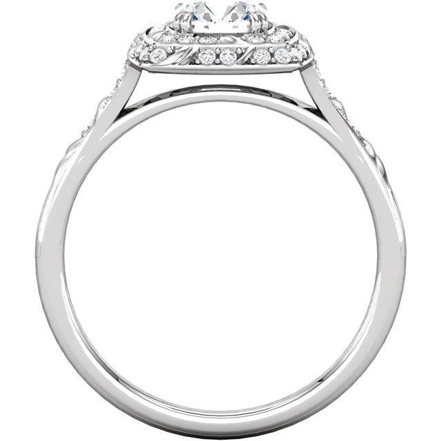 Bague Halo De Véritable Diamants Ronds De Style Vintage Avec Accents 1.79 Ct.