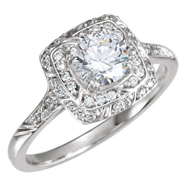 Bague Halo De Véritable Diamants Ronds De Style Vintage Avec Accents 1.79 Ct.