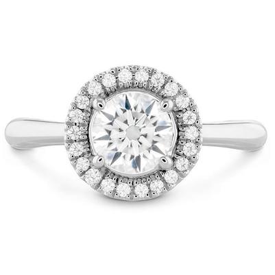 Bague Halo De Véritable Diamants Ronds En Or Blanc 14K 3.60 Carats