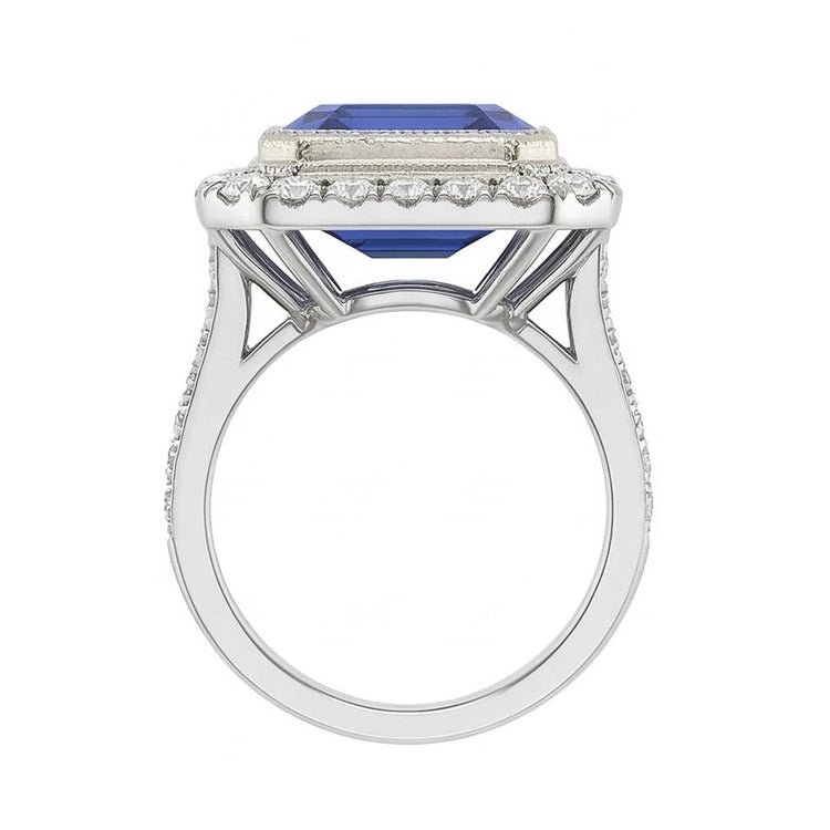 naturel diamant 4.50carats bague vue de profil