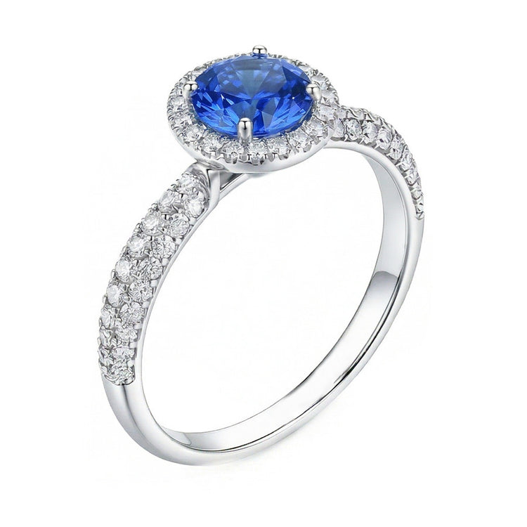 naturel round diamant 3carats bague vue de dessus