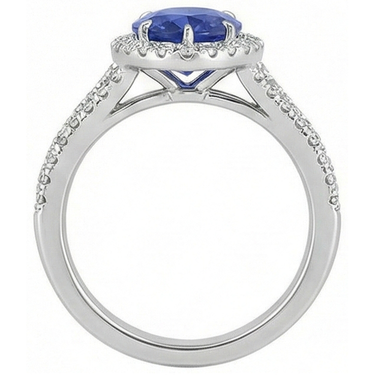 naturel pear diamant 5.50carats bague détail rapproché