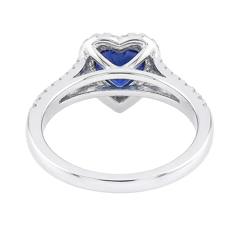 naturel heart diamant 3.50carats bague vue de profil