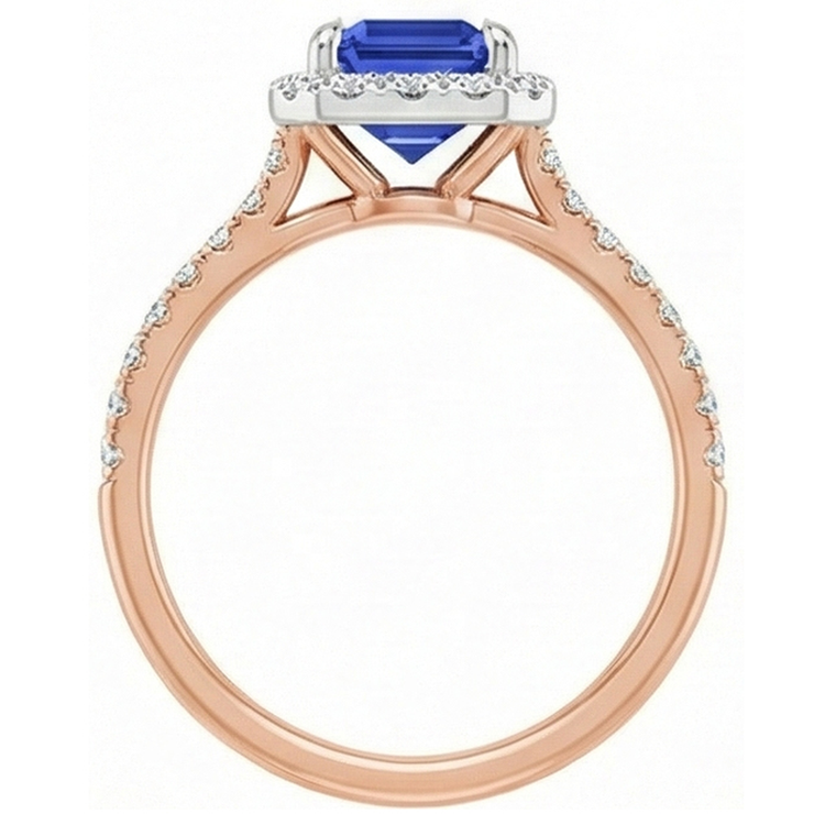 naturel diamant 4.25carats bague angle de côté
