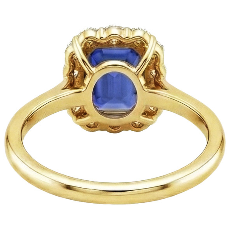 naturel diamant 4.25carats bague angle de côté