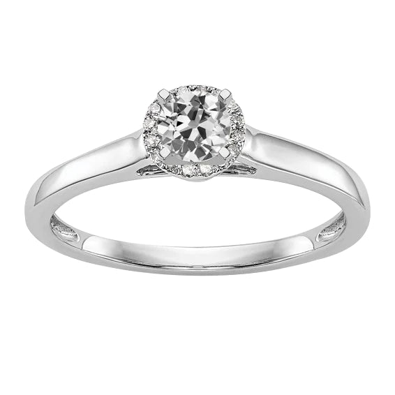 Bague Halo Pour Dame Ronde Ancienne Mine Cut Réel Diamond 1.75 Carats Bijoux En Or