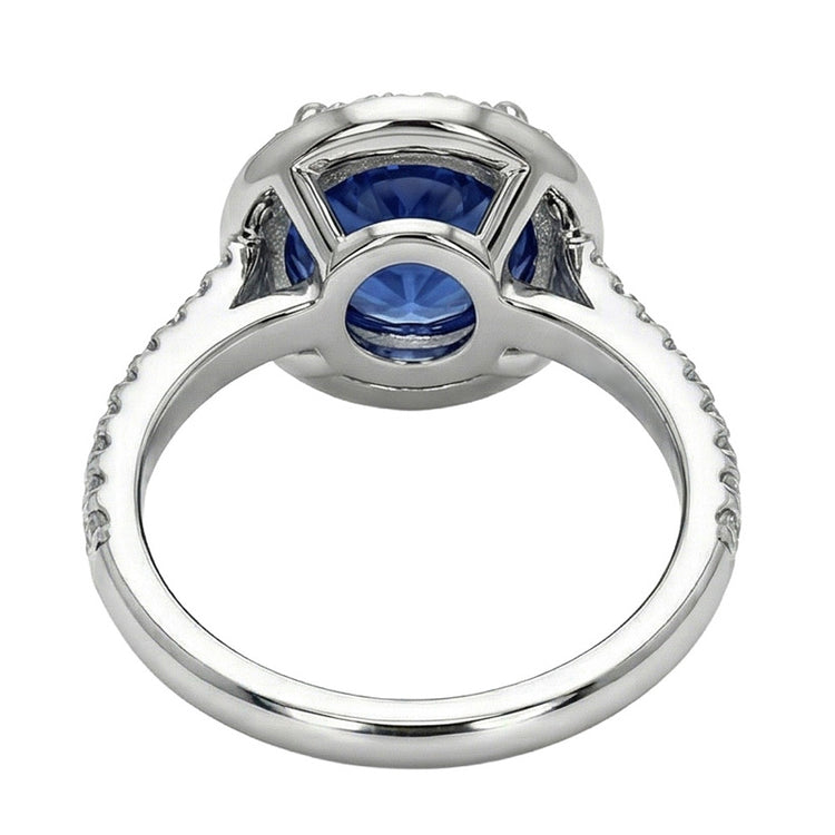 naturel round diamant 2carats bague vue de profil