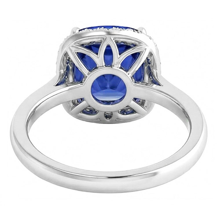 naturel round diamant 3carats bague vue de profil