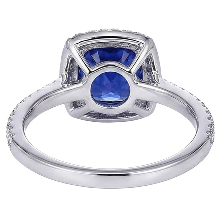 naturel cushion diamant 7.80carats bague avec accents diamants