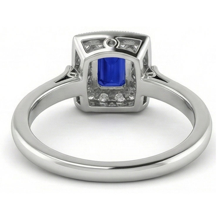 naturel diamant 2carats bague vue de profil