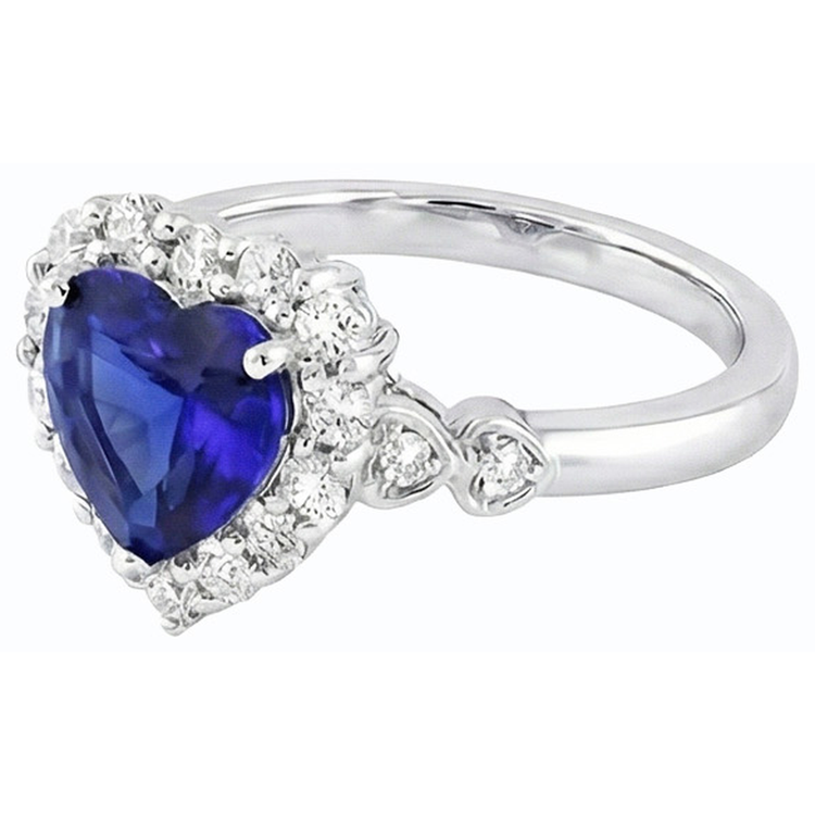 naturel round diamant 4.50carats bague sur blanc