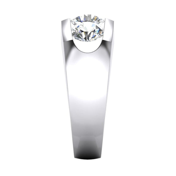 Bague Homme 3 Pierres Naturel Diamant Or 2.50 Carats