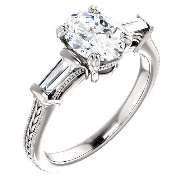 Bague Naturel Diamant 3 Pierres 2 Carats Style Vintage Bijoux Femme Nouveau