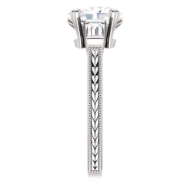 Bague Naturel Diamant 3 Pierres 2 Carats Style Vintage Bijoux Femme Nouveau