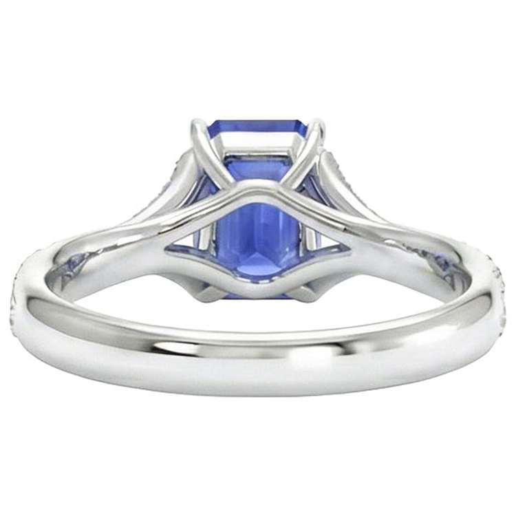 naturel emerald émeraude 5.25carats bague vue de profil