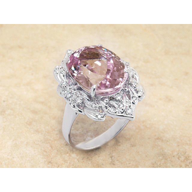 Bague Or Diamant Kunzite