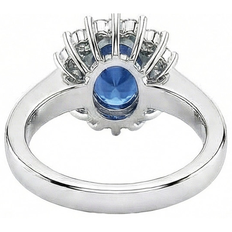 naturel round diamant 2carats bague sur blanc