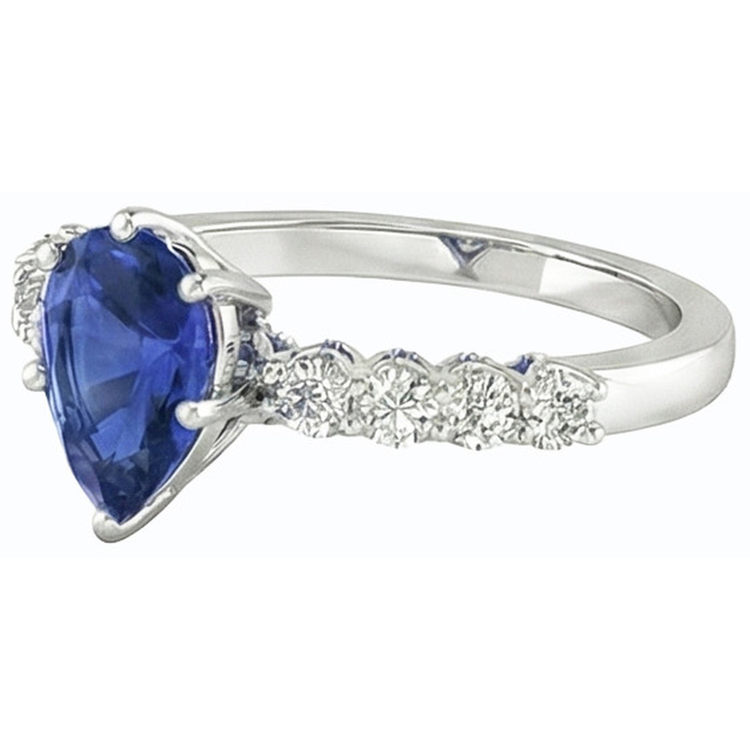 naturel round diamant 3carats bague vue de profil