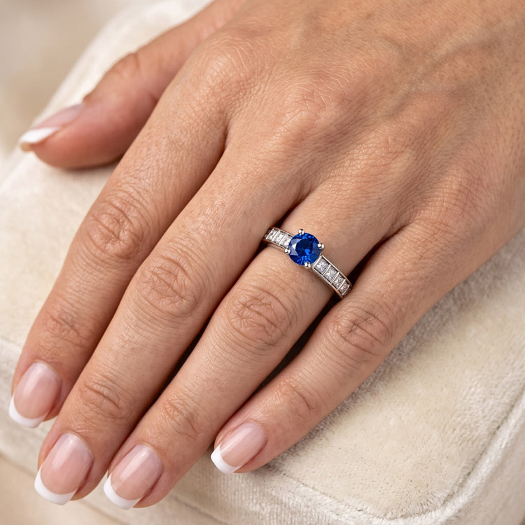 Bague Pour Femme En Saphir De Ceylan Véritable De 2 Carats
