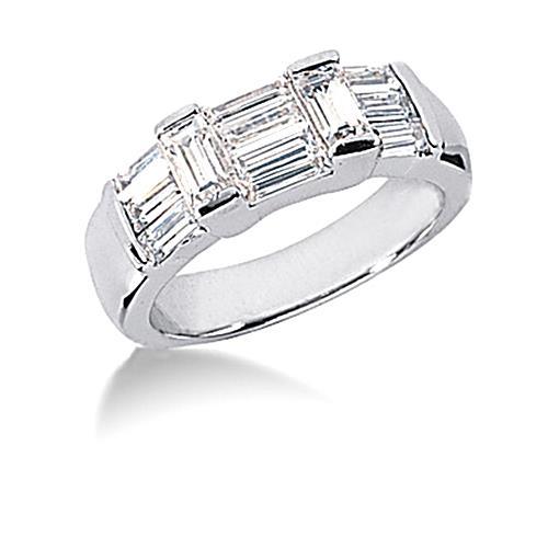 Bague Réel Diamant Bague de Fiançailles Or Blanc 6 Carats
