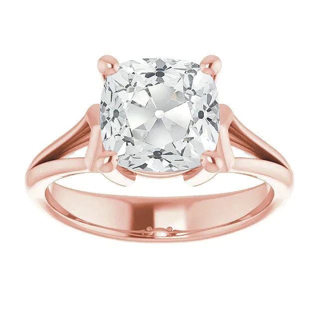 Bague Réel Diamant Coussin 7 Carats Pour Femme