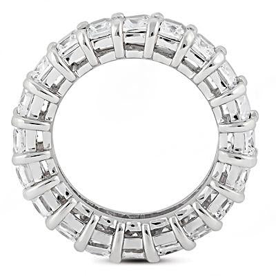 Bague Réel Diamant Eternité Taille Radiant 10 Carats