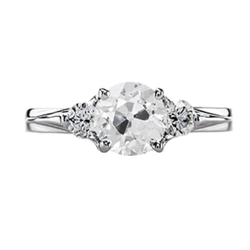 Bague Réel Diamant Or Blanc Pour Femme