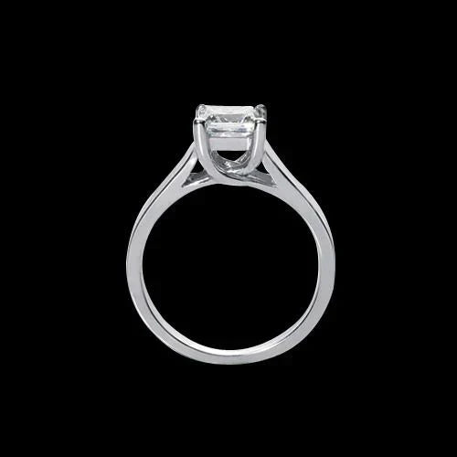 Bague Réel Diamant Princesse Or 1.5 Carat