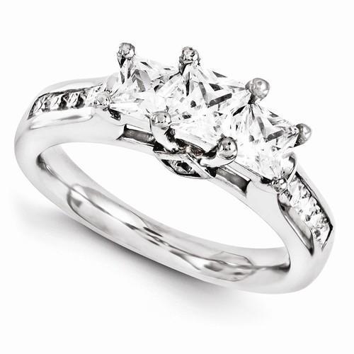 Bague Réel Diamant Style Trois Pierres 2.25 Carats Femme Bijoux Nouveau