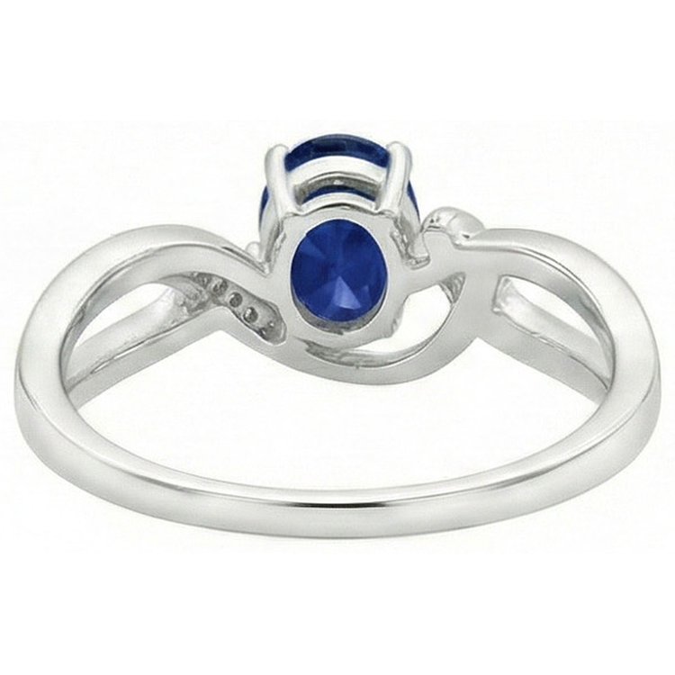 naturel oval diamant 2.90carats bague sur blanc