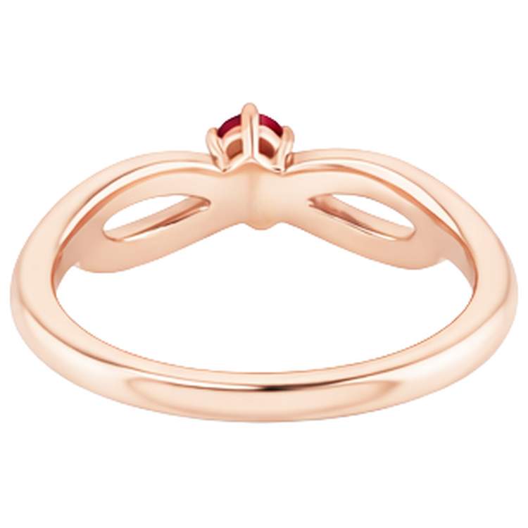 naturel round rubis 0.20carats bague sur blanc