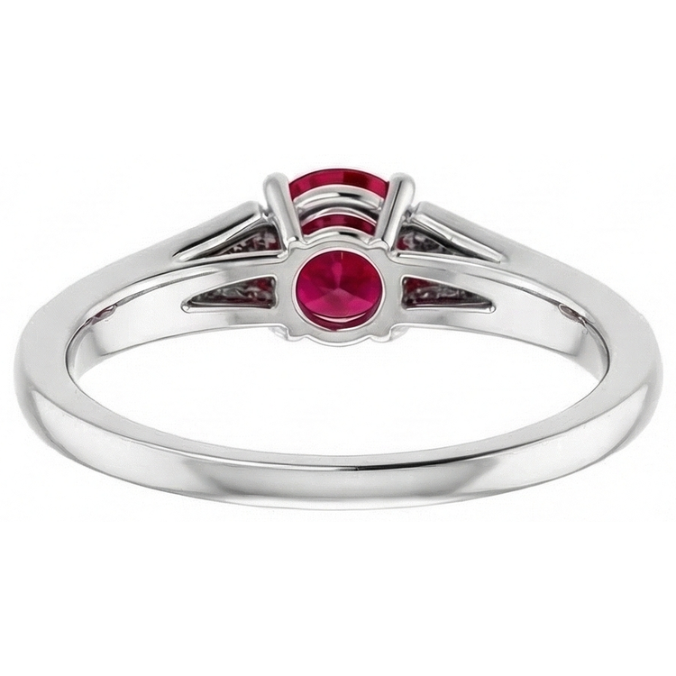 naturel rubis 1.75carats bague avec accents diamants