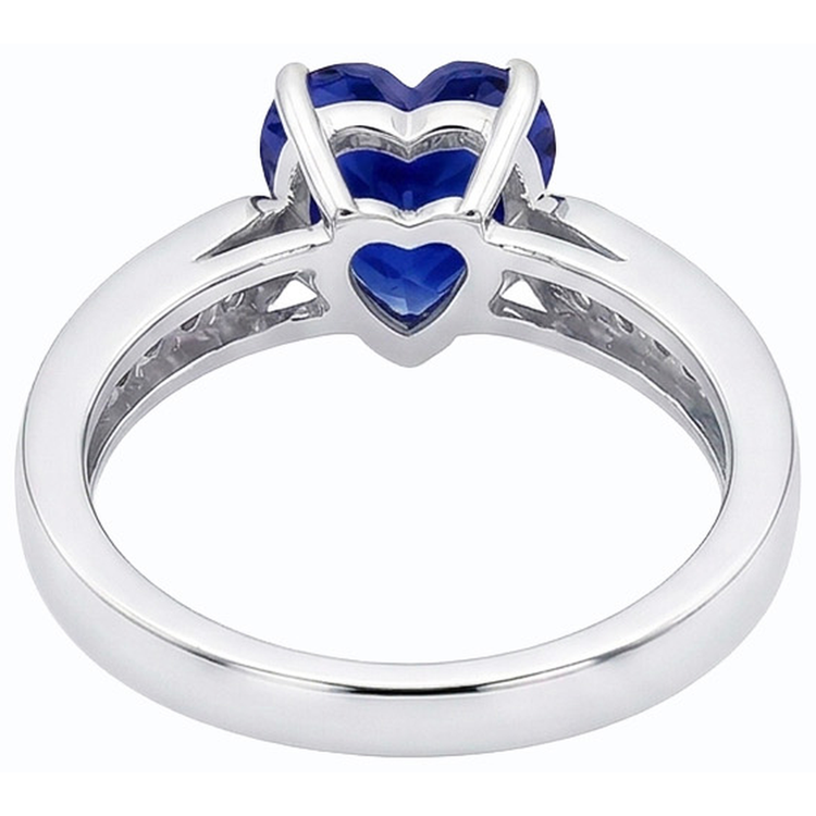 naturel round diamant 2.50carats bague vue de profil