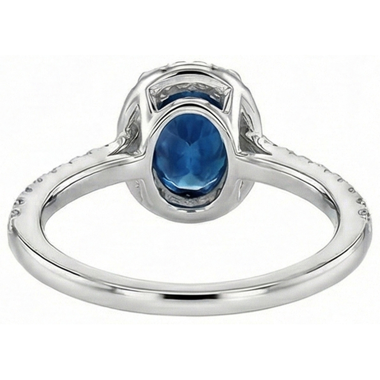 naturel round diamant 2.75carats bague sur blanc