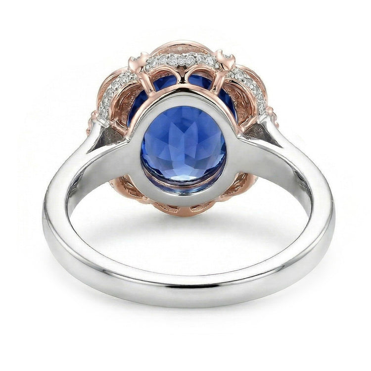 Bague Saphir Deux Tons 7 Carats