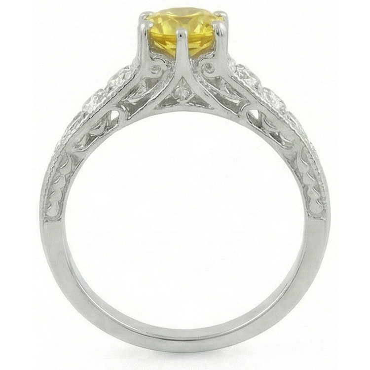 naturel diamant 2.50carats bague vue de profil