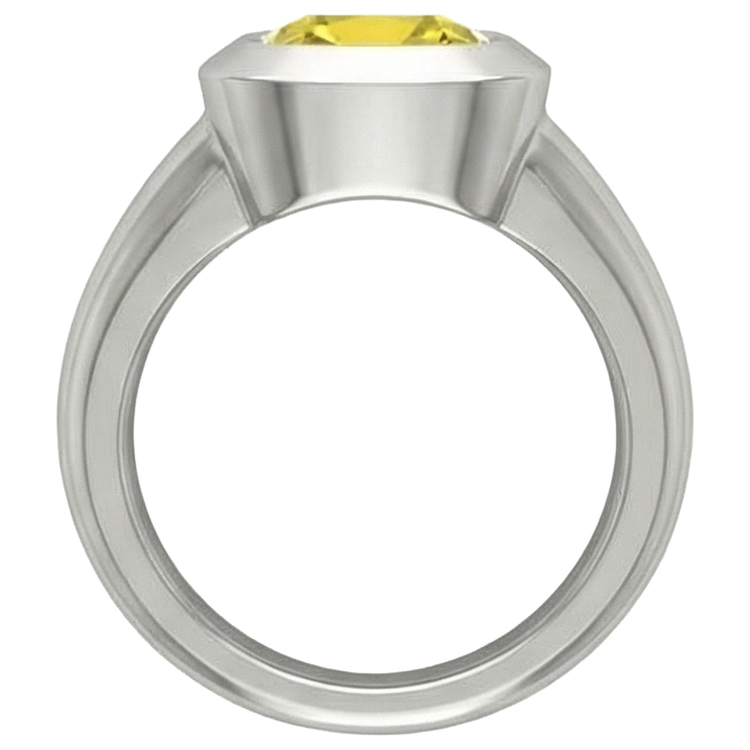 Bague Saphir Jaune Solitaire 2 Carats Bijoux Or