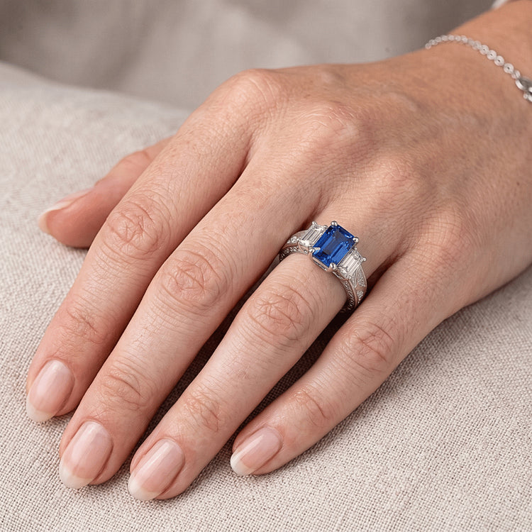 Bague Saphir Naturel 2 Carats