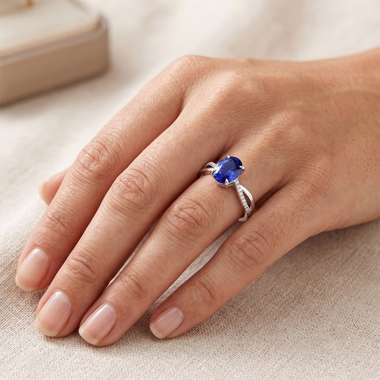 Bague Saphir Naturel 3.50 Carats