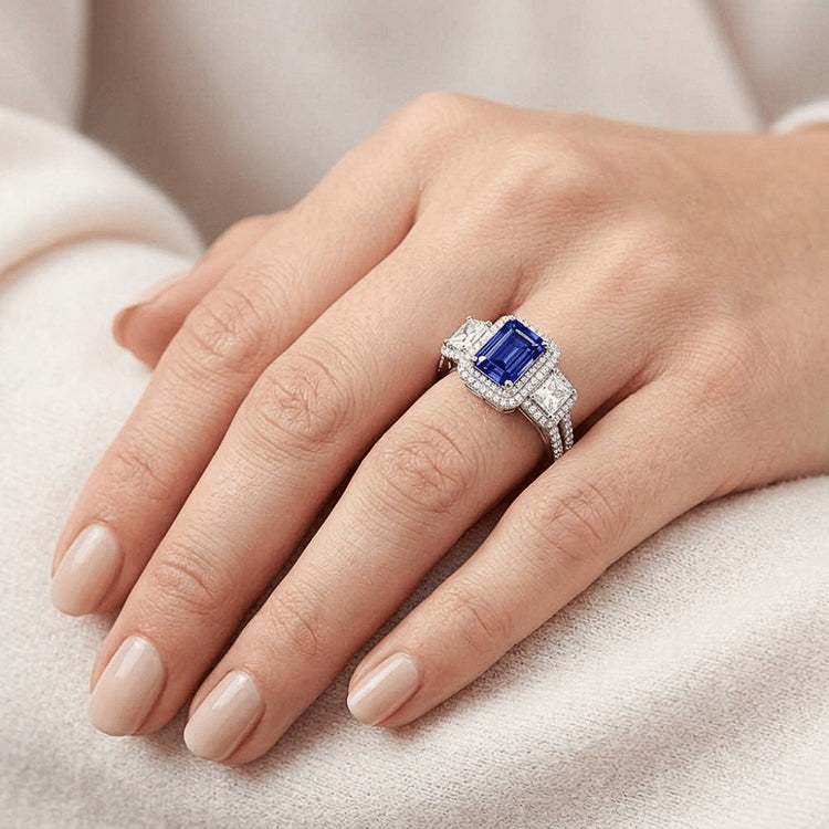 Bague Saphir Naturel 3.50 Carats